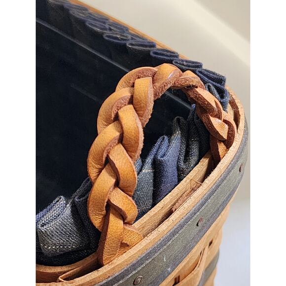 LONGABERGER BASKET-Collectors Club-Welcome Home-Liner & Protector-signed 1996 - Picture 9 of 14